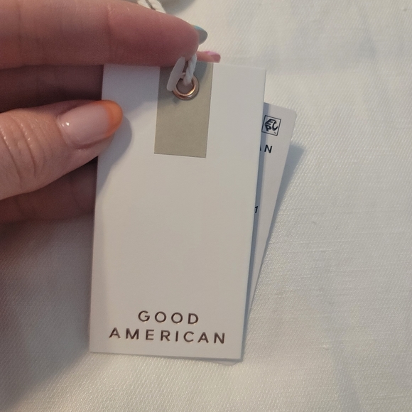 Good American Waist Framer One-Piece Swimsuit Drawstring Ivory 4 US Large/X-Larg - Picture 8 of 10